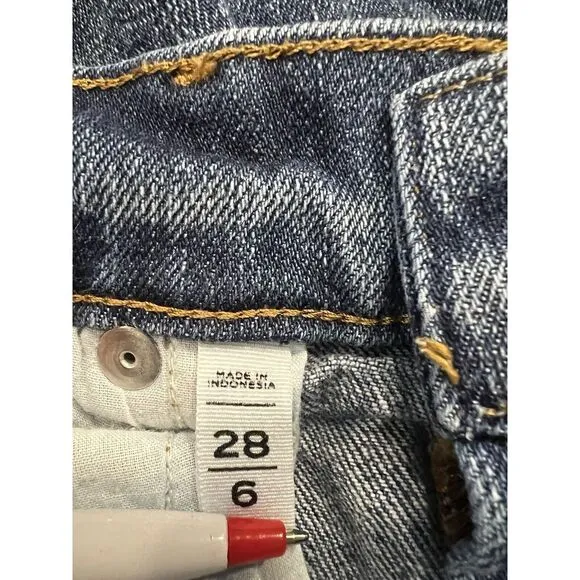 Ann Taylor Loft Denim Raw Hem Size 28/6 Coastal Cowgirl‎ Core Western Core - Image 7