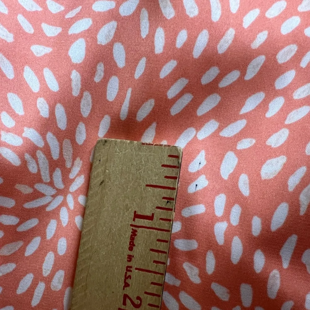 Lauren Conrad Women Peach Swirl Satin Midi Spaghetti straps Chemise Dress|Sz:2X - Image 7