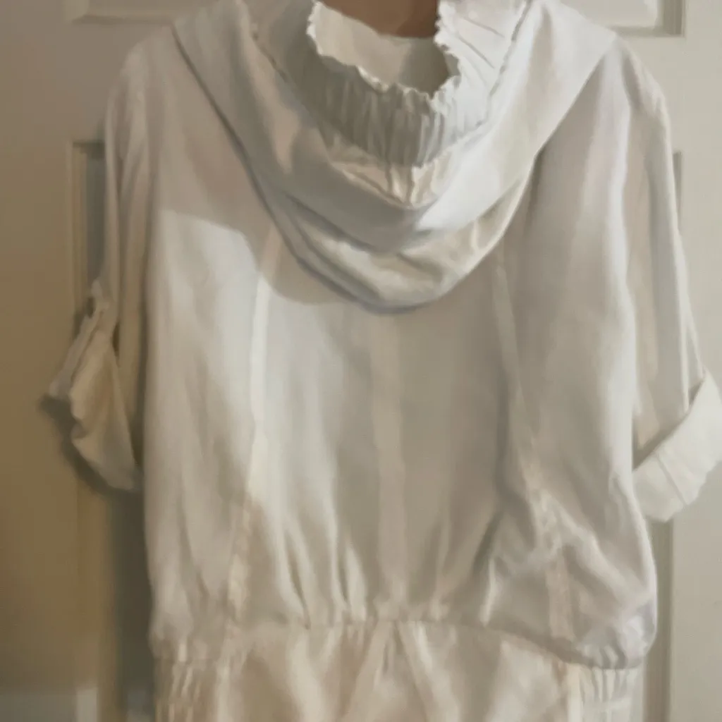 NWT White House Black Market Chic Women's White Utility Jacket - Image 4