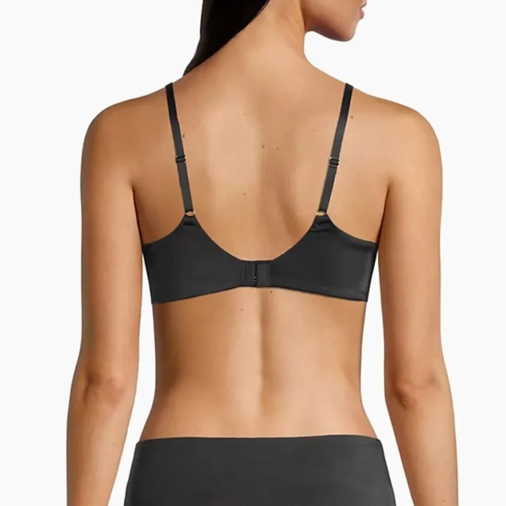 Le Mystere Satin & Mesh Unlined Bra 3316 Black 32B Black Size undefined - Image 2