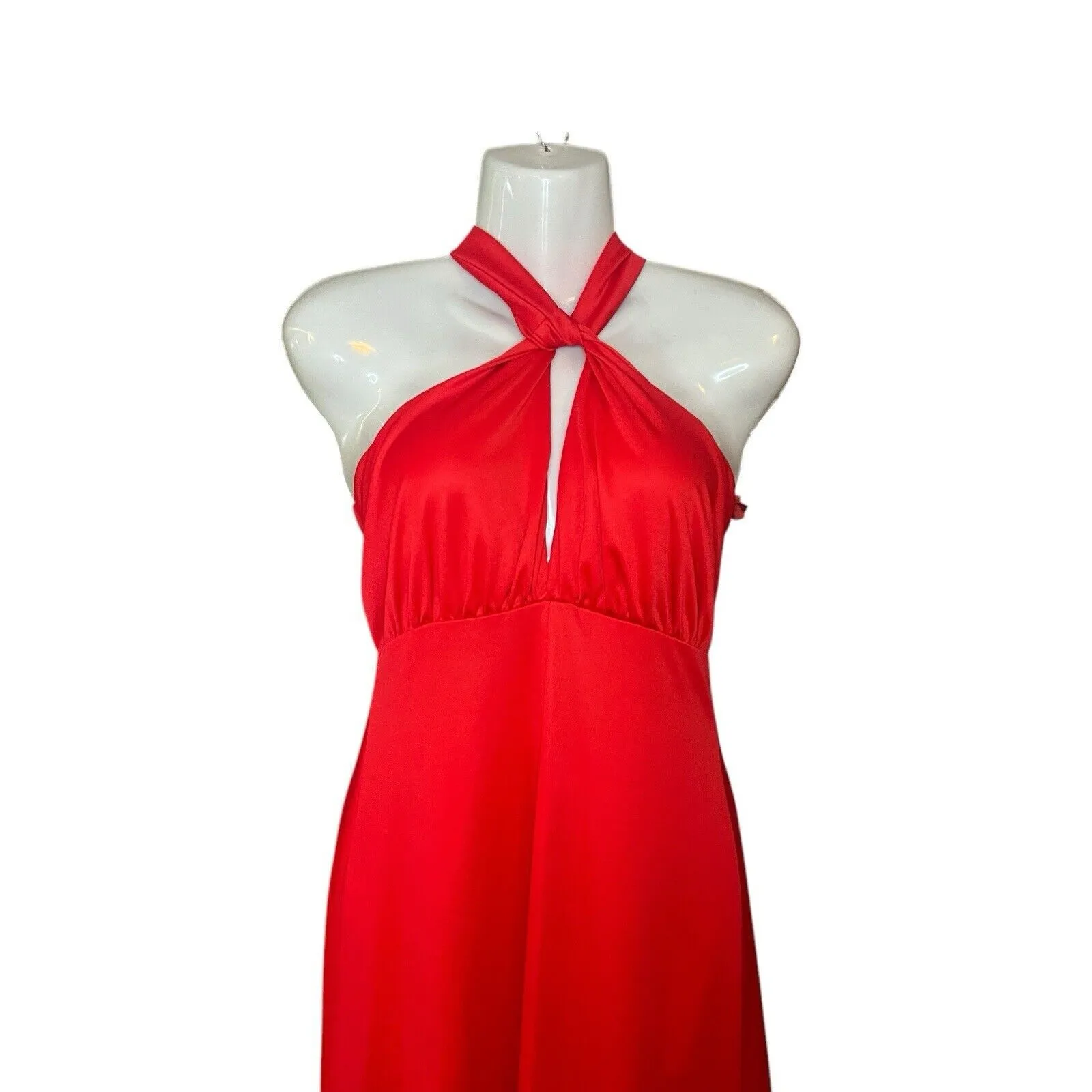 Maxi Hollow Dress Women's Size 11 Racerback Formal Dress Flowy Lightweight Red - Image 3