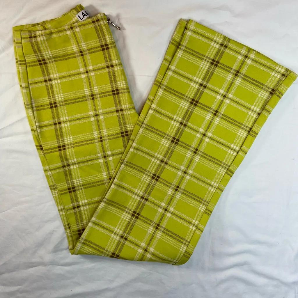 I.Am.Gia‎ pants Polaris High Rise Plaid Pant Zip Front Size Medium - Image 2