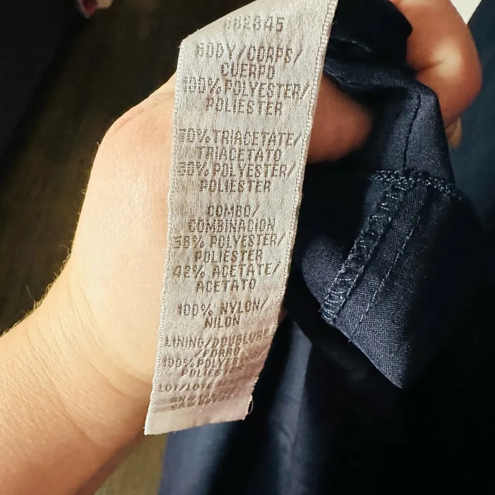 Theia Women's Blue Dramatic Lace Neck Formal Evening Deep Midnight Gown Size 4 - Image 15