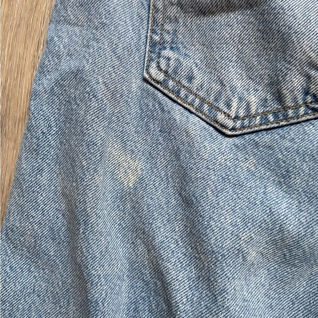 Zara High Rise Full Length Straight Fit Light Wash Jeans Size 6 Influencer‎ Fave - Image 7