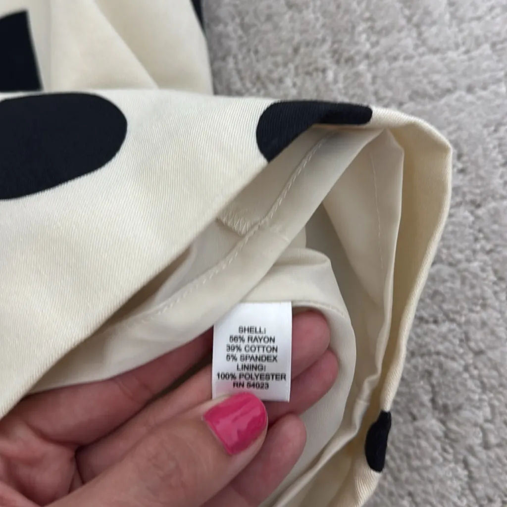 NEW NWT Banana Republic Polka dot Sheath Dress black white cream - Image 9