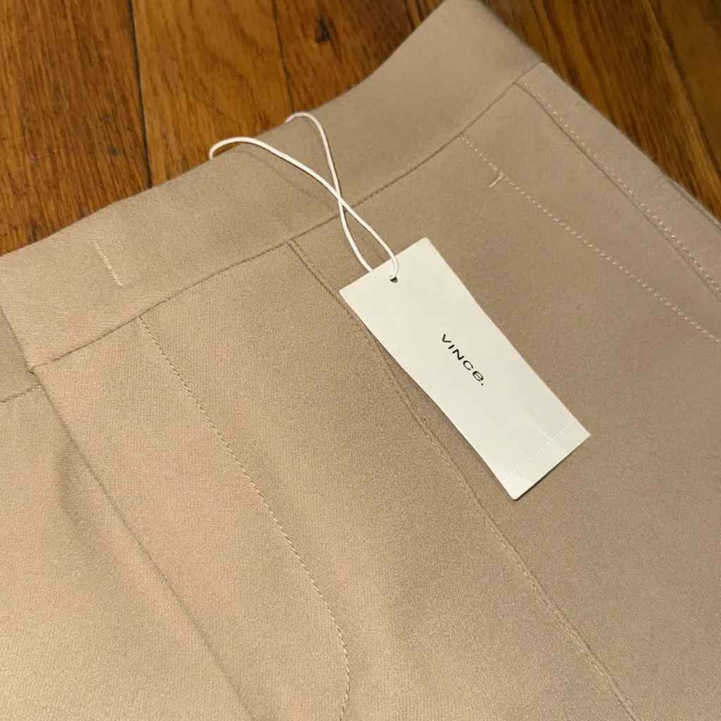 Vince tapered stovepipe crop trouser pant pecan nude beige Size 6 ecovero - Image 3