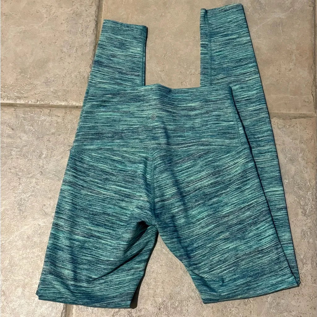 Rare Lululemon Wunder Under Pant Space Dye Camo Alberta Lake Fresh Teal Sz 6 - Image 6