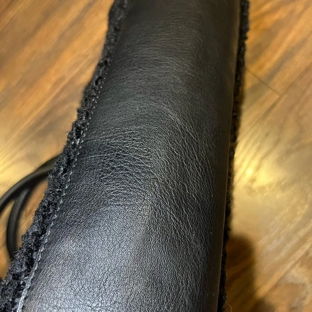 Betsey Johnson Fuzzy Black Top Handle Bag - Image 3