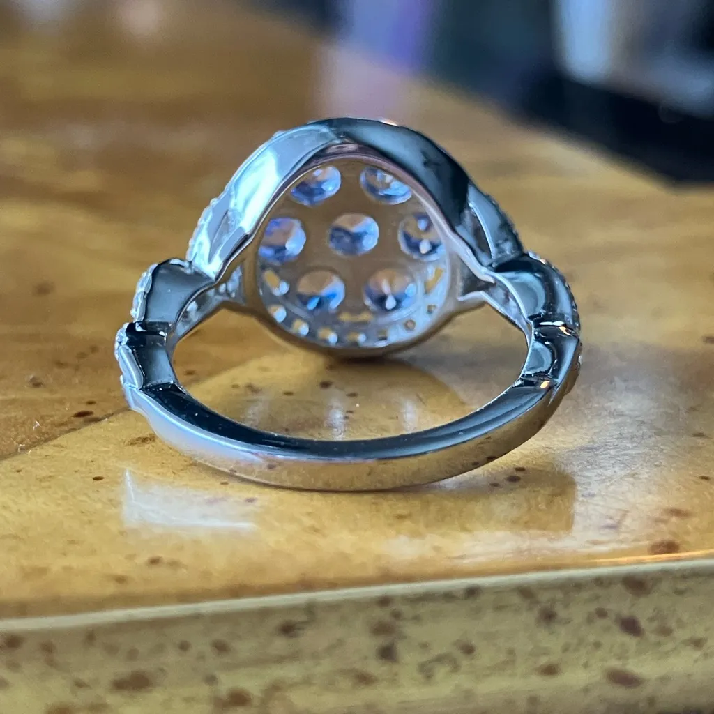 Natural Tanzanite Sterling Silver Ring Size 6 Purple - Image 5