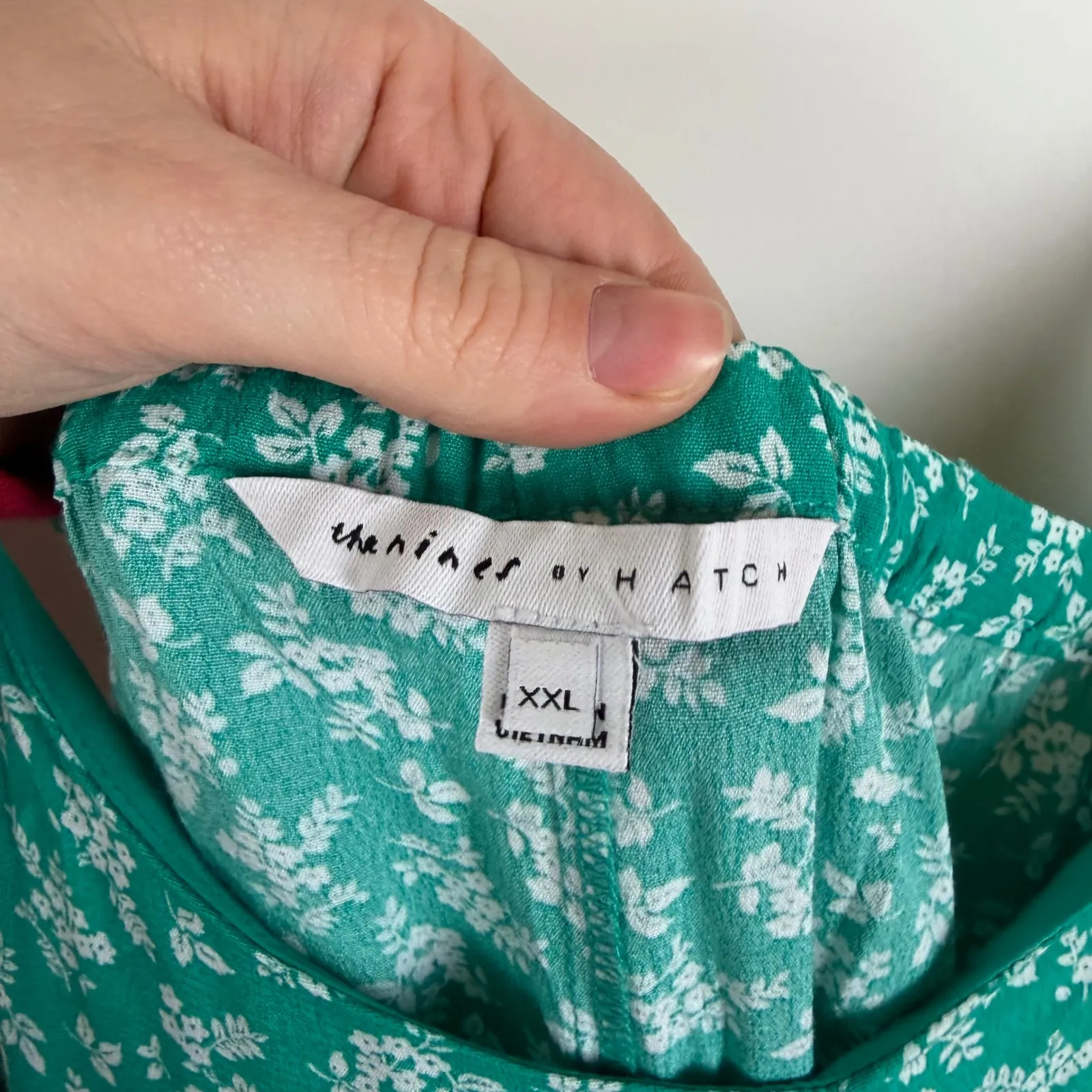 The Nines by Hatch Green Floral Ruffle Strap Jumpsuit Size XXL Maternity Boho - Image 7