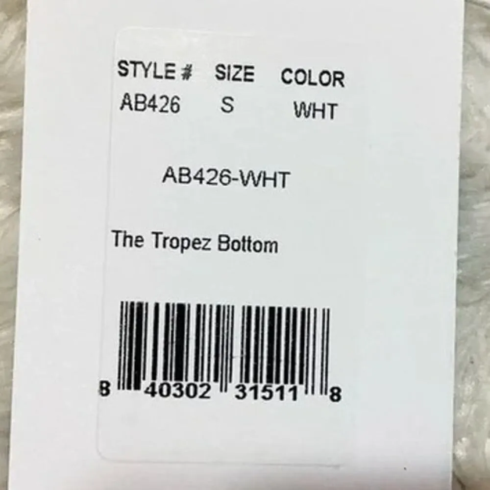 NWT Andie Swim Demi Moore The Tropez Crochet Like Bottom Mid Rise S White #3669 - Image 5