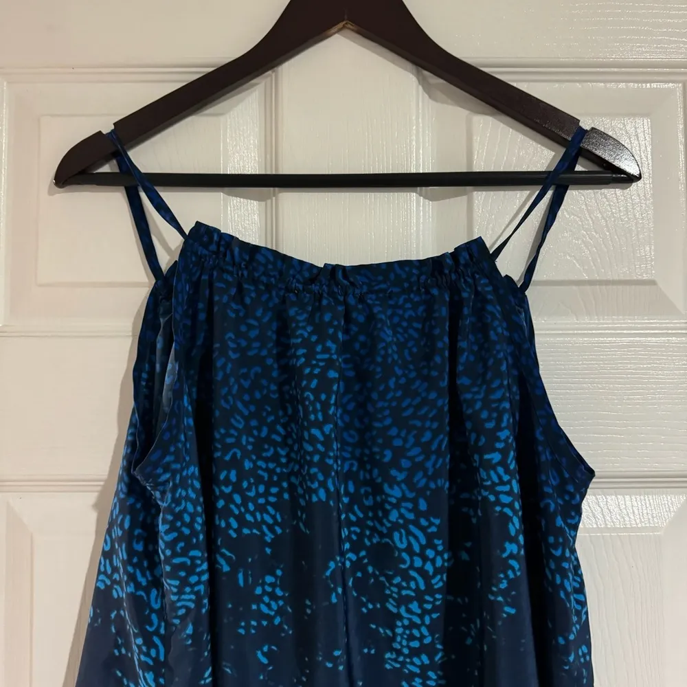 Oscar de la Renta • Mini Dress • Ombré • Blue Green • Spaghetti Strap - Image 8