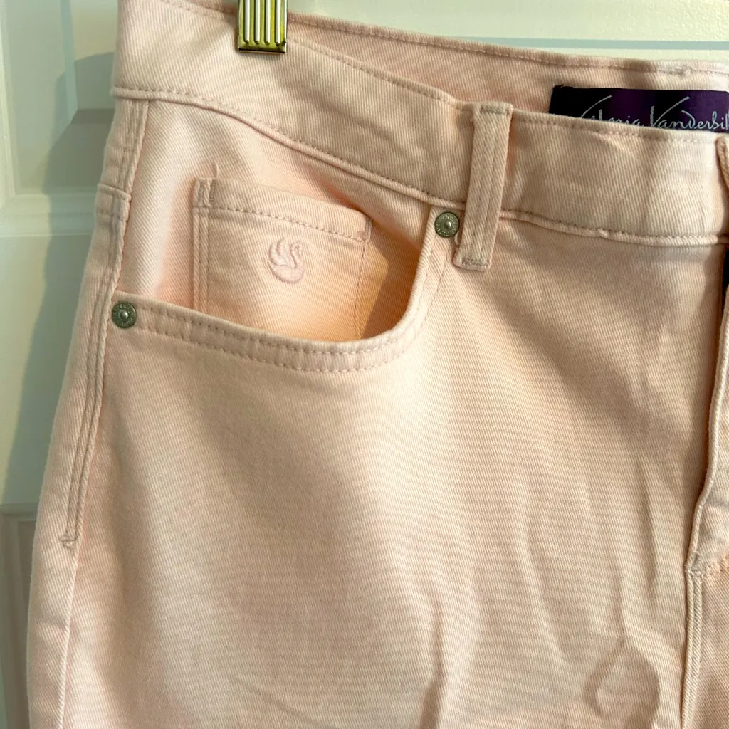 Gloria Vanderbilt SHORT Amanda Pink Jeans Size 12S - Image 9