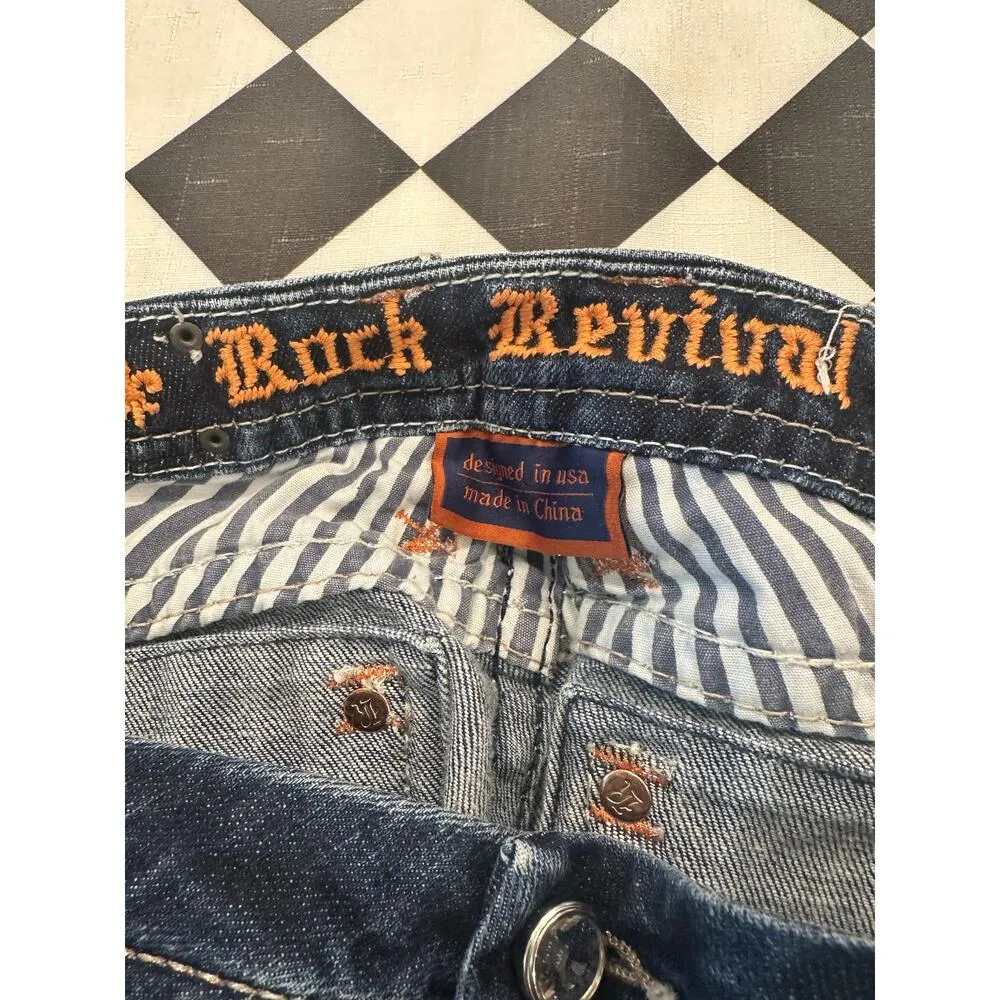 Rock Revival Rhinestone Fay Easy boot women size 30 jeans western Rodeo - Image 6