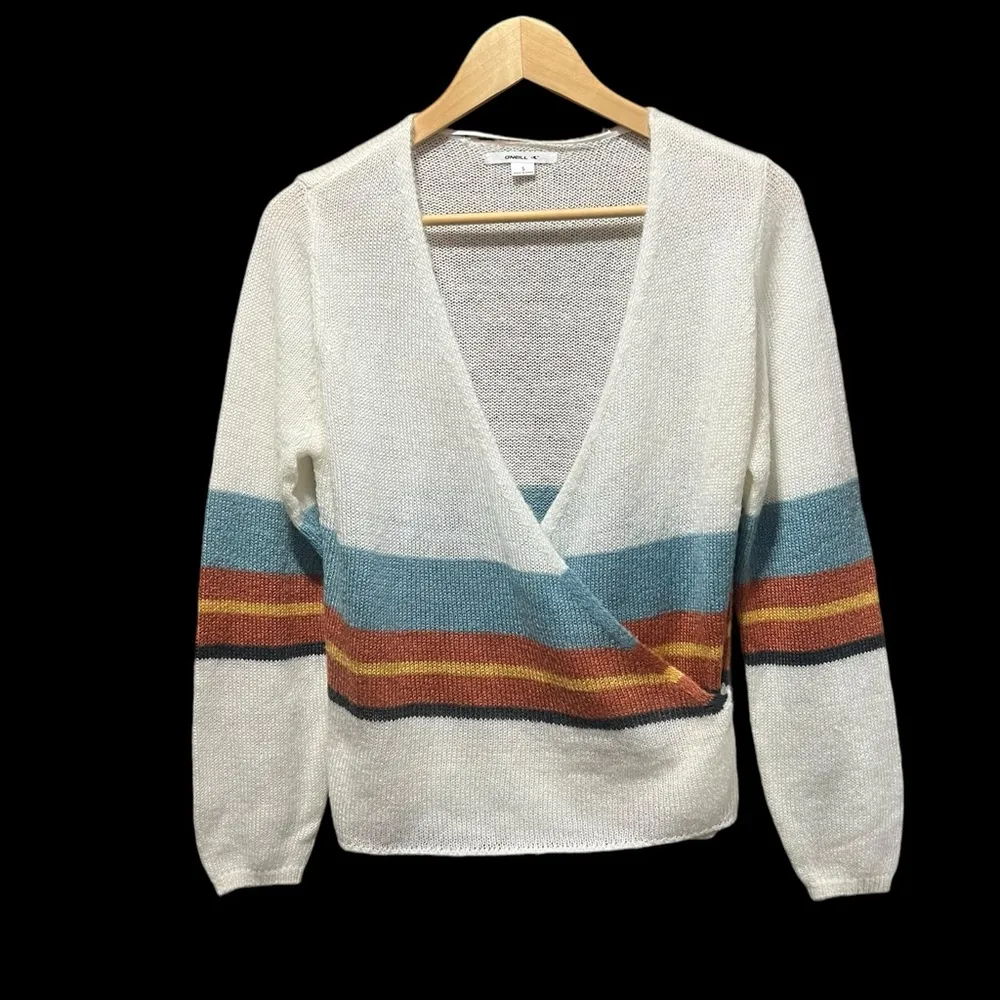 O’Neill Wrap It Up Surplice Sweater Size Small - Image 2