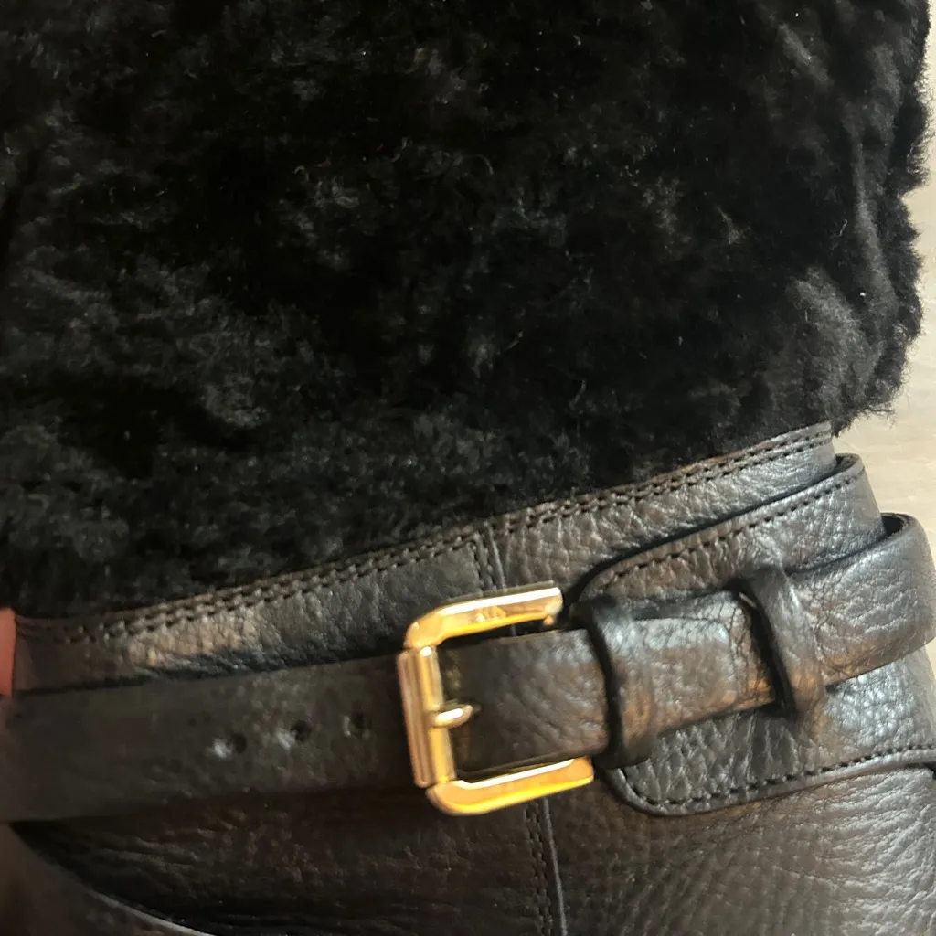 Ralph Lauren, Black High Heel Boots 4 inch heels - Image 2