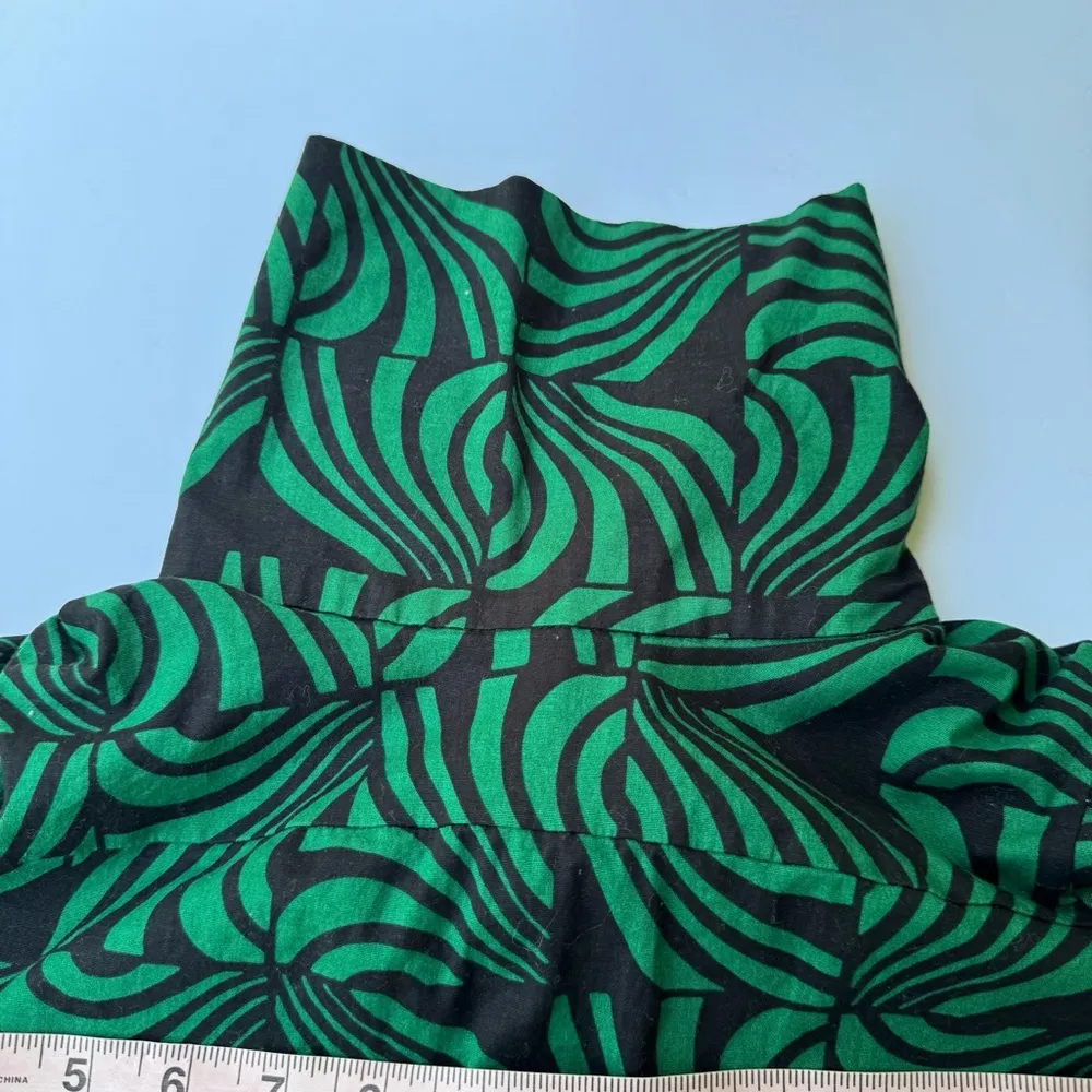 Zara Green Patterned Women's Dress XL - Image 6