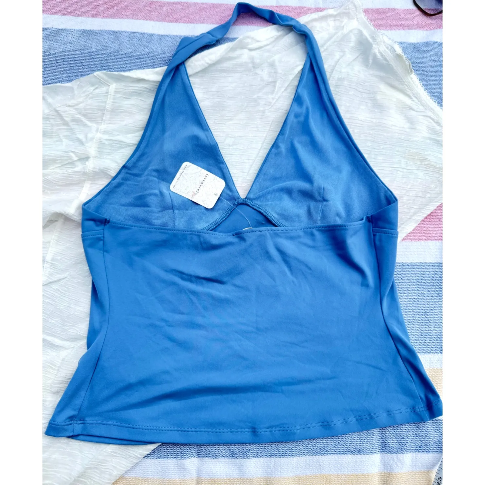 NWT Free People Blue Halter Top – Size L - Image 5