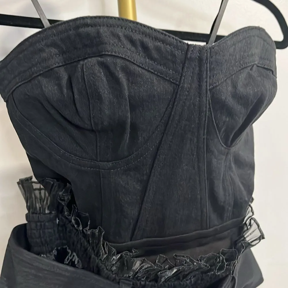 Anthropologie NWT Pilcro Strapless Bodysuit & Sheer Skirt-  S - Image 6