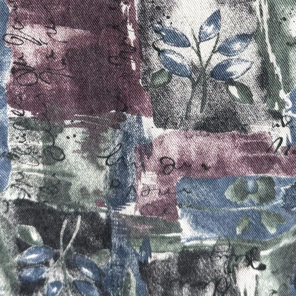 Vintage Painterly Floral Vest USA‎ Made festival summer spring Purple Size M - Image 8