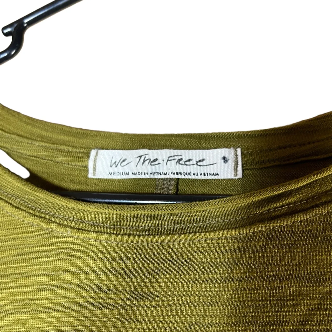 We The Free Womens Medium Olive Green Ruched Sleeve Long Sleeve Shirt‎ Bohemian - Image 5