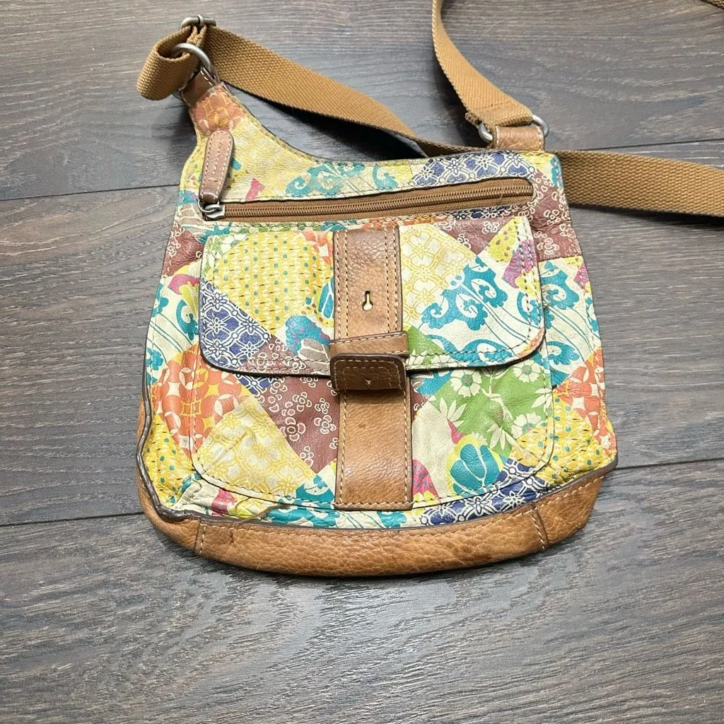 Fossil Multicolored Leather Crossbody Purse - Image 2