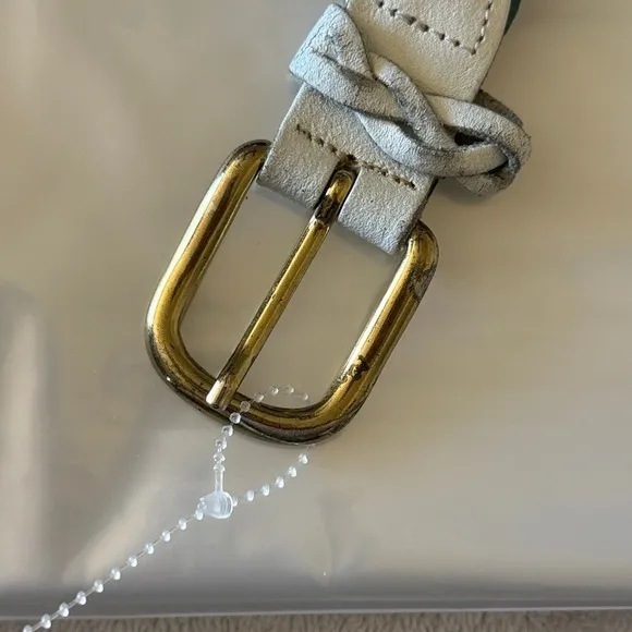 Fashion‎ Brand multicolor braided leather belt women's small Yellow - Image 4