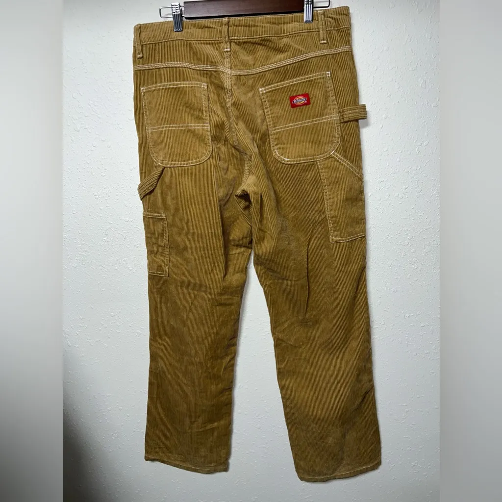 Vintage Dickies Ginger brown‎ Corduroy Carpenter Pants Women's Sz 9/29 - Image 2