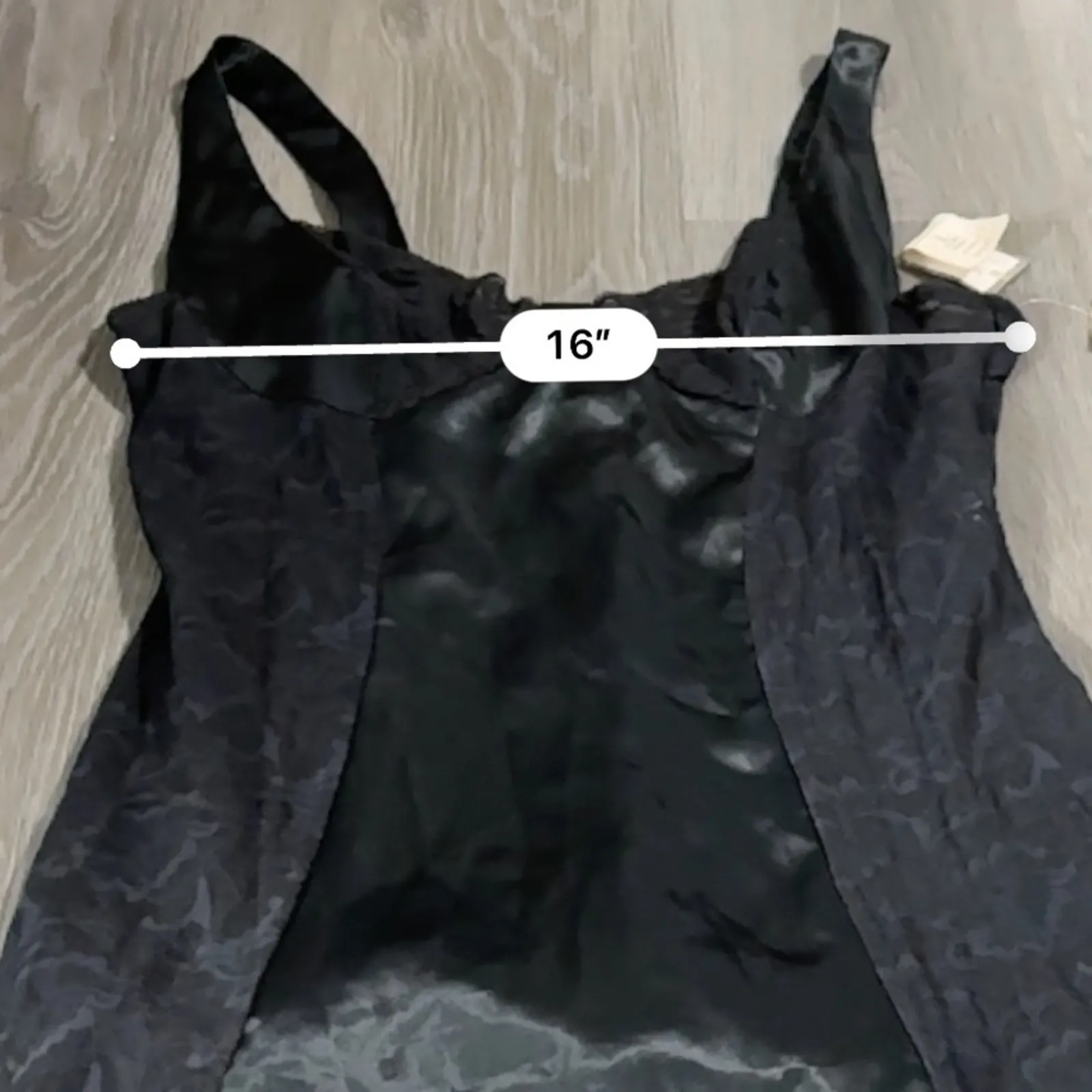 Vintage Evan Picone Black Lace Sleeveless Intimate Lingerie‎ Slip Dress Size L Size L - Image 8