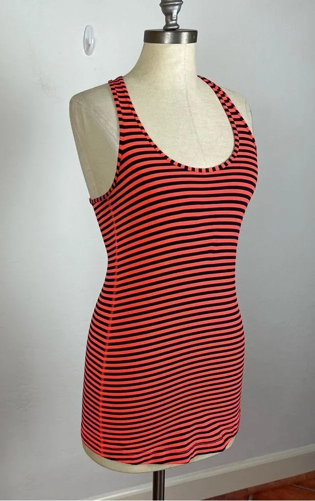 Lululemon Neon Red Racerback Tank Top - Image 2