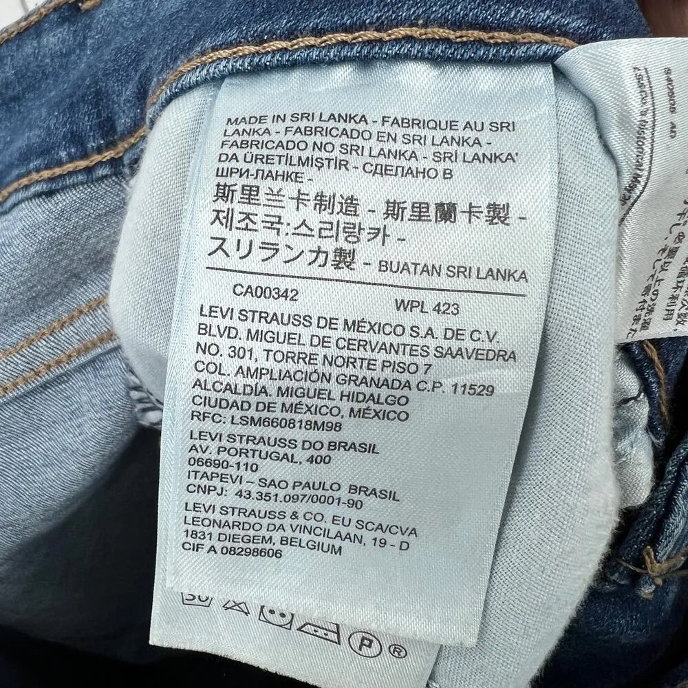 Levi's 721 High Rise Skinny Jeans Womens Size 27x31 Distressed Medium Wash - Image 10