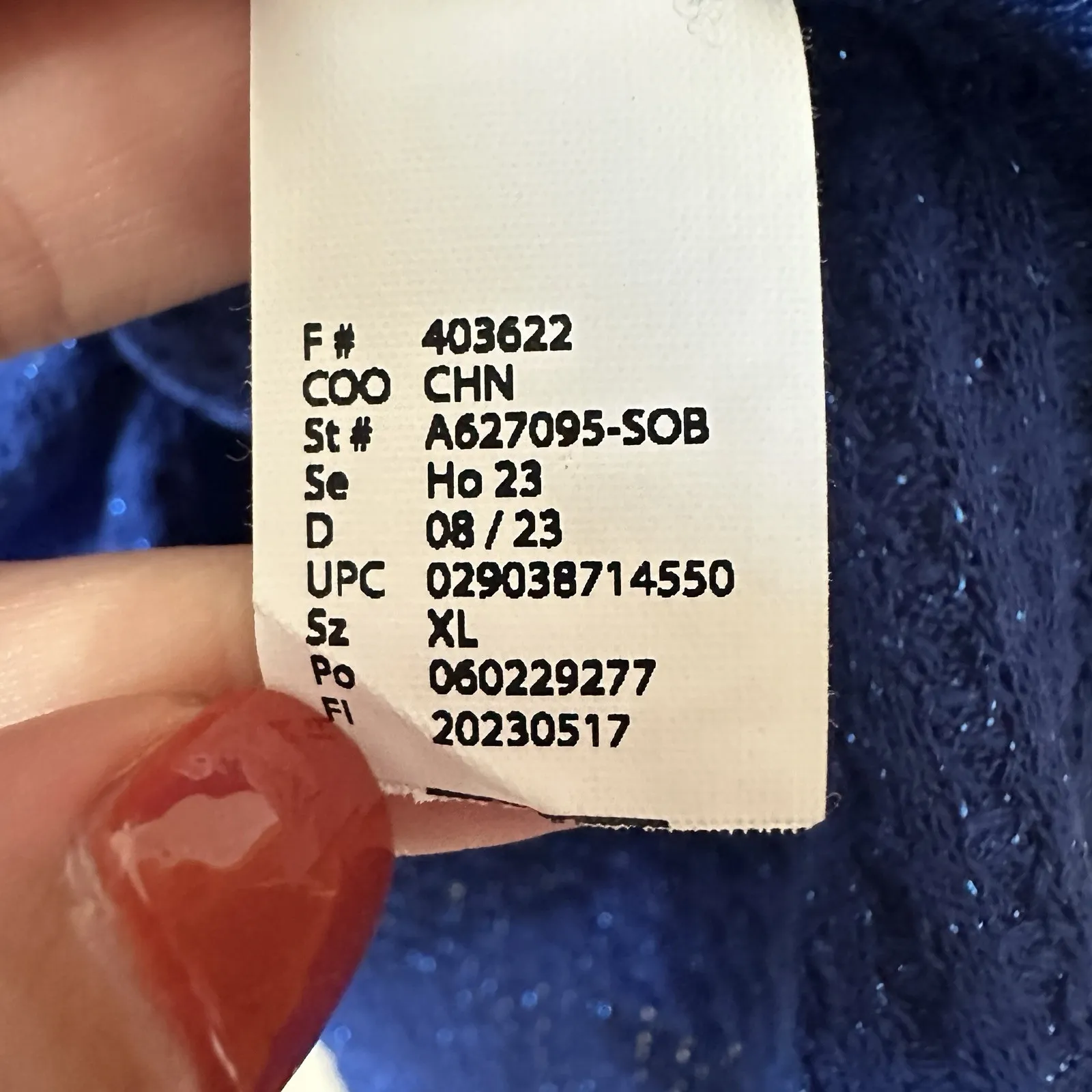 LOGO Lori Goldstein Metallic Waffle‎ Knit Mock Neck Top Lace Trim Blue Womens XL - Image 8