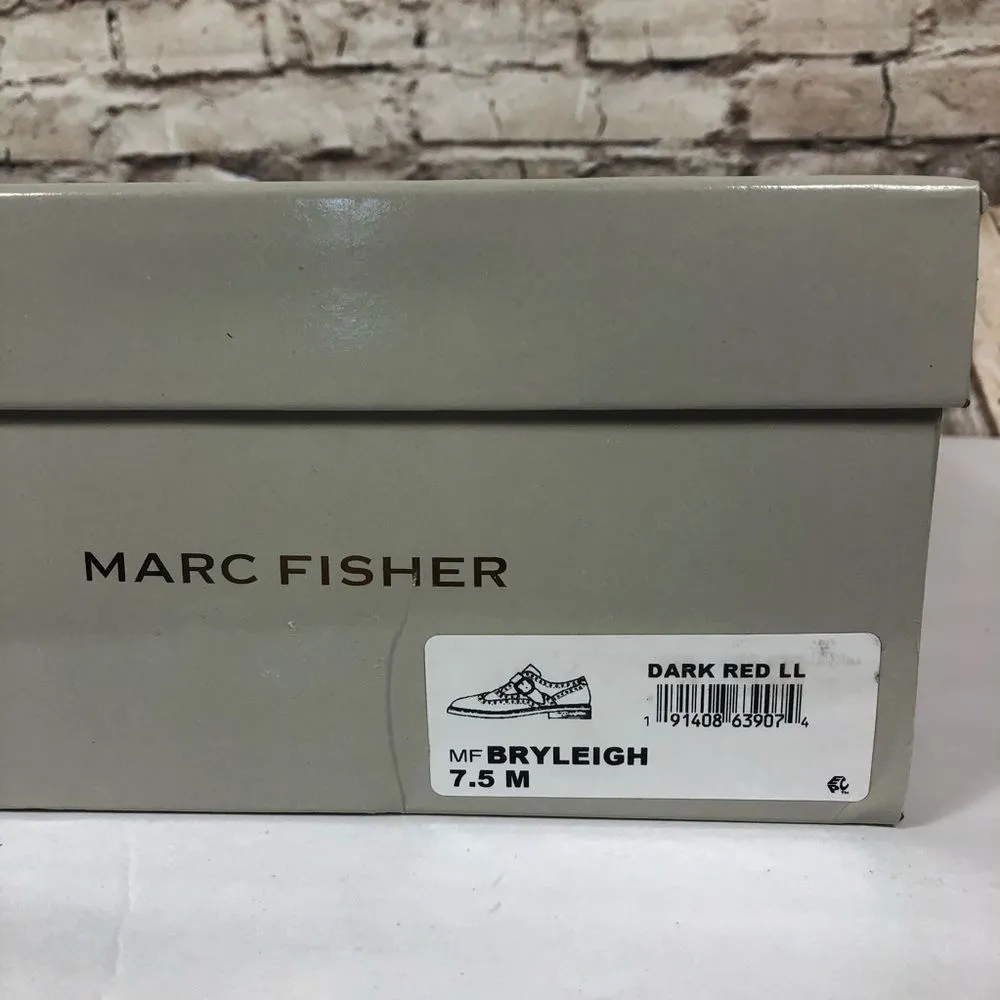 NEW Marc Fisher Bryleigh Dark Red Studded Oxford Loafers Women's Size 7.5 - Image 7