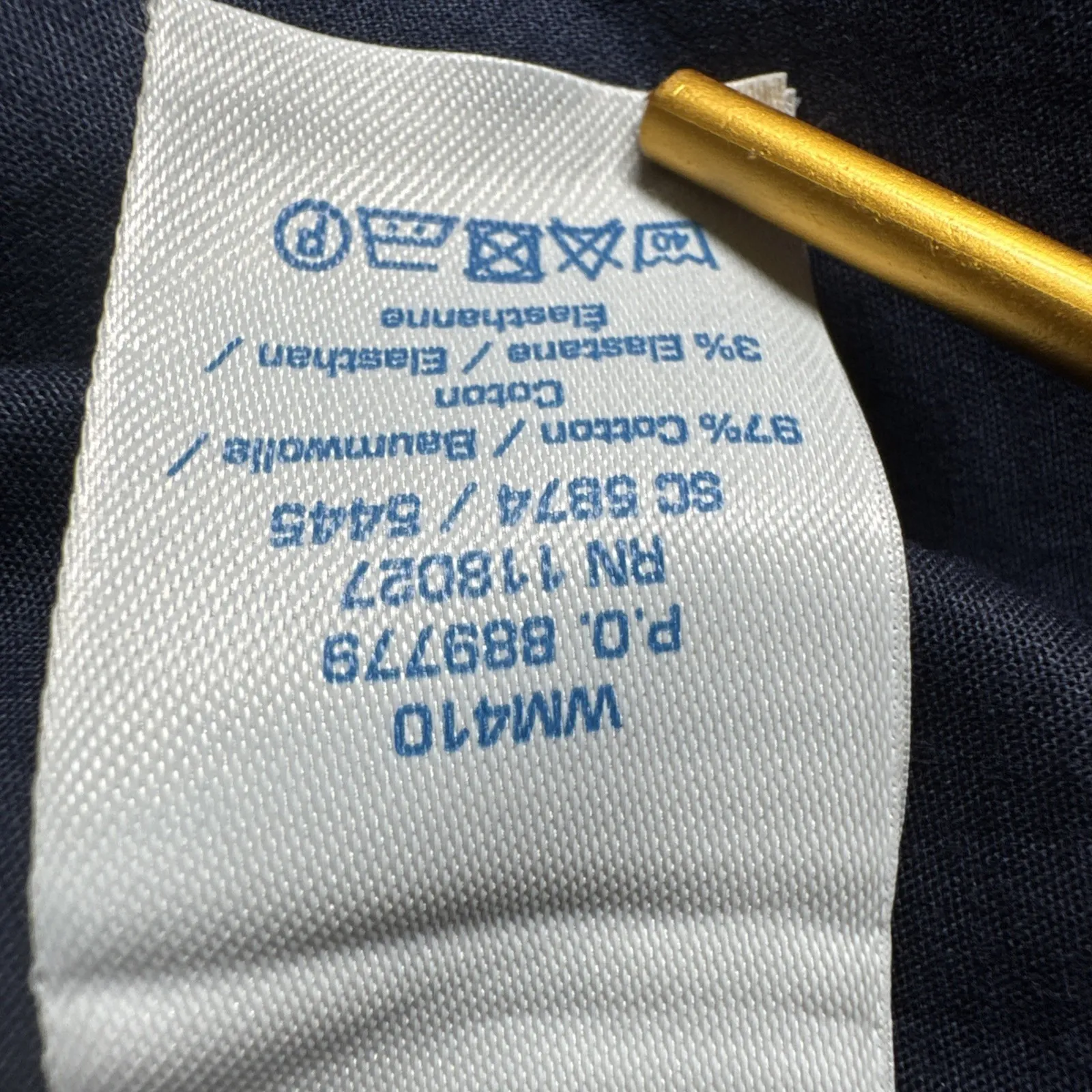 Boden Cropped Chino Size 18L 26" Navy Blue Crop Vintage Cotton Pants - Image 3