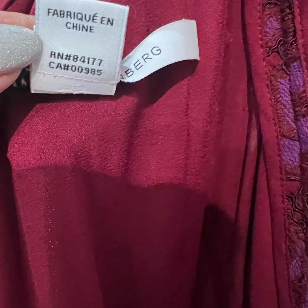 Diane Von Furstenberg Geovana Lace Purple Amethyst/Red Onyx Dress size 8 EUC - Image 12