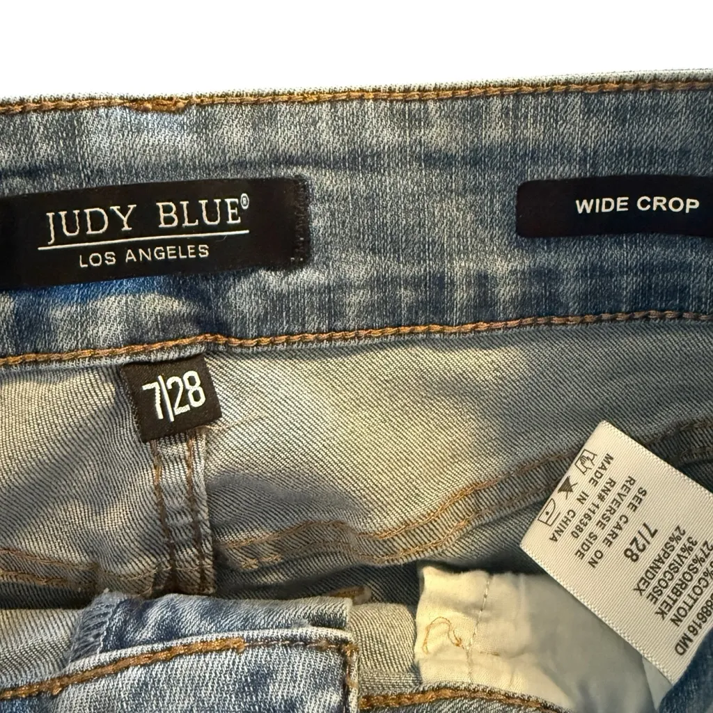 Judy Blue Cool Runnings Wide Leg Crop Jeans JB88616 Women’s size 7/28 - Image 6