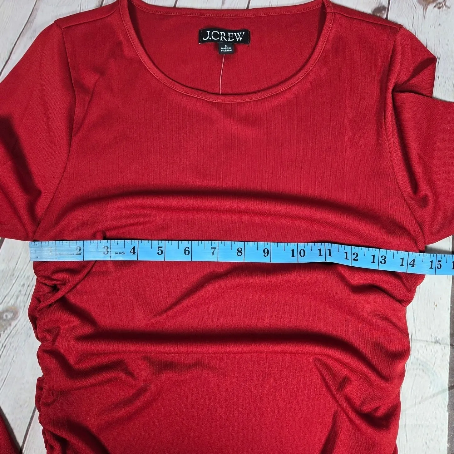 J. Crew Long-sleeve dress in‎ jersey crepe Berry Sangria S NWT - Image 6