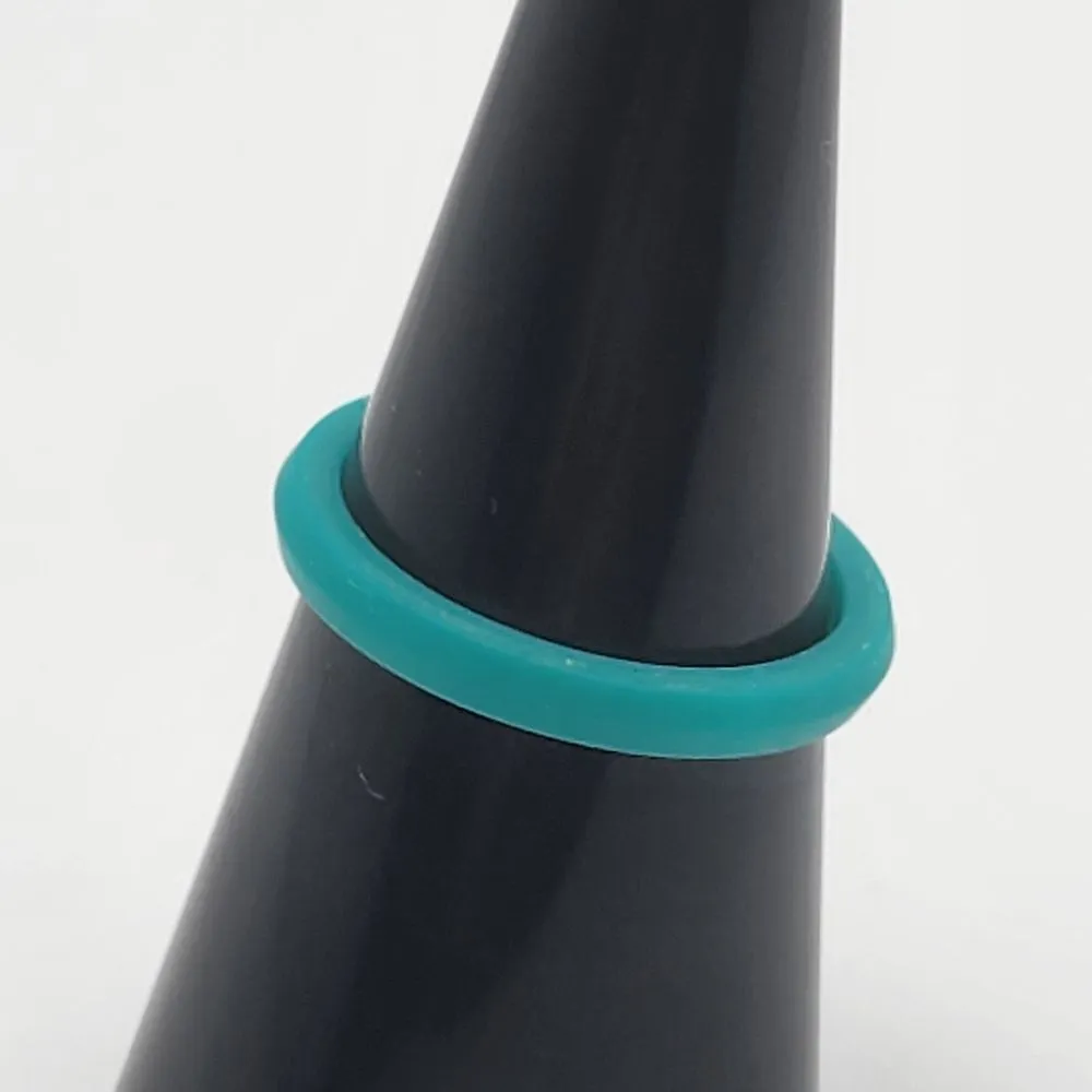 ROQ Teal Silicone Stackable Ring (7) Green - Image 5