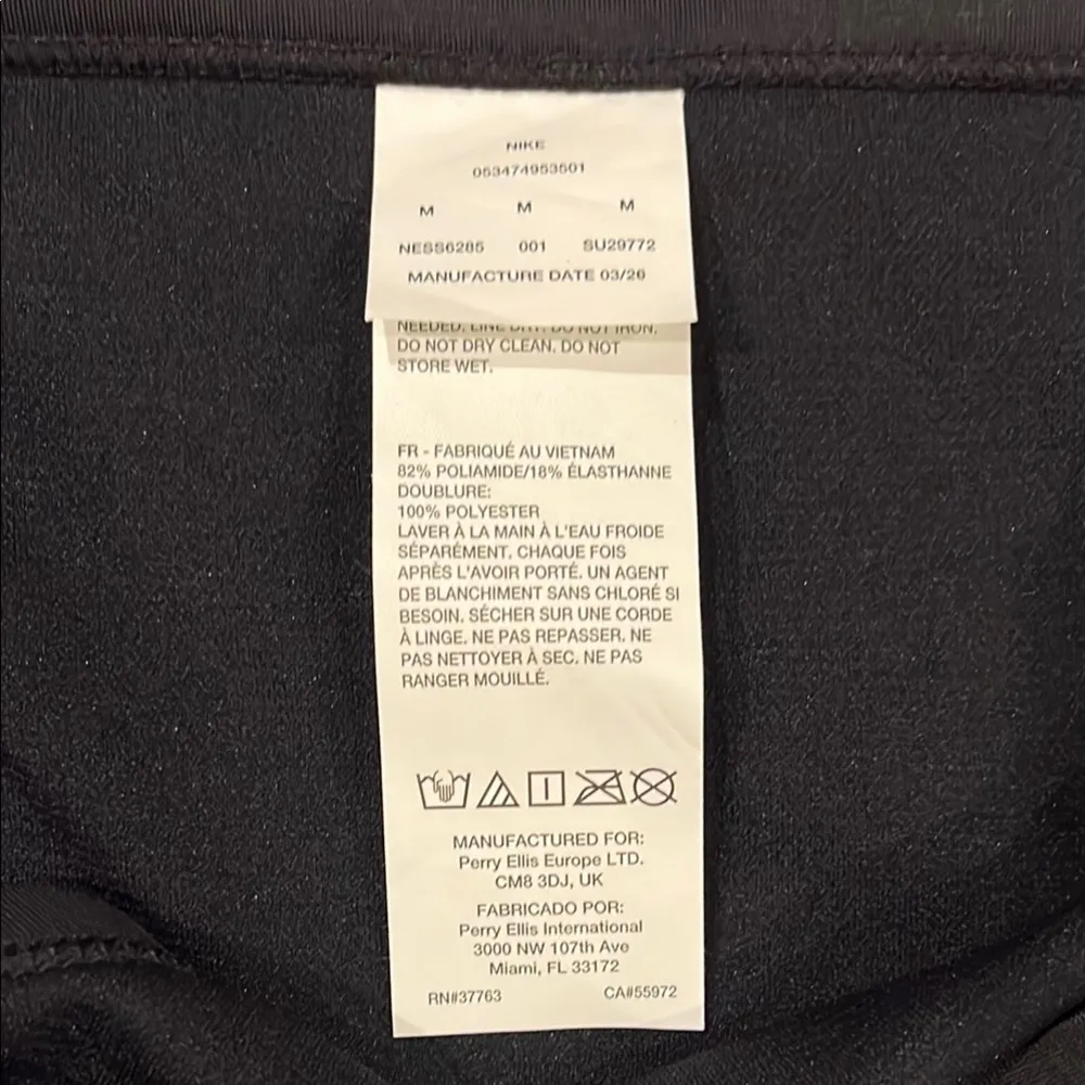 Nike Black and White Swim 2-piece Set Size Medium - Image 4