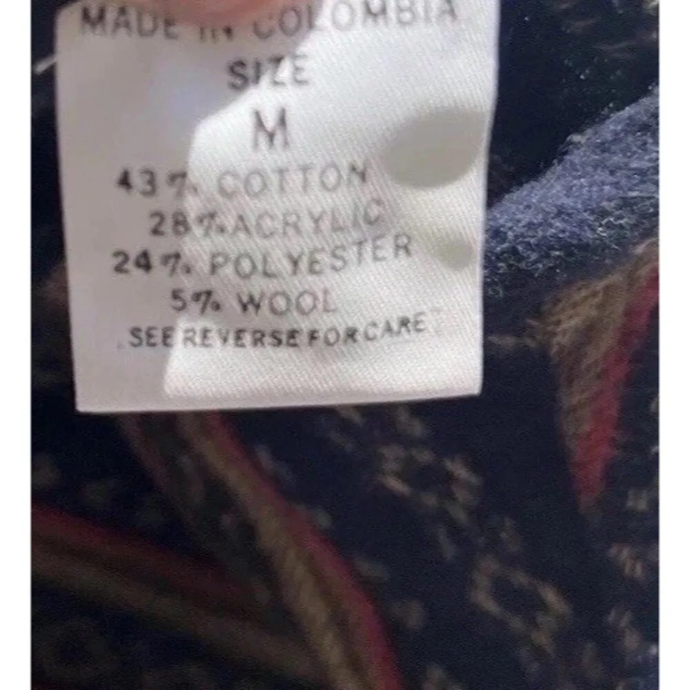 Vintage Skoozi Women’s Medium Blue Red White Stripes Aztec Tribal Vintage 90’s Orange - Image 10