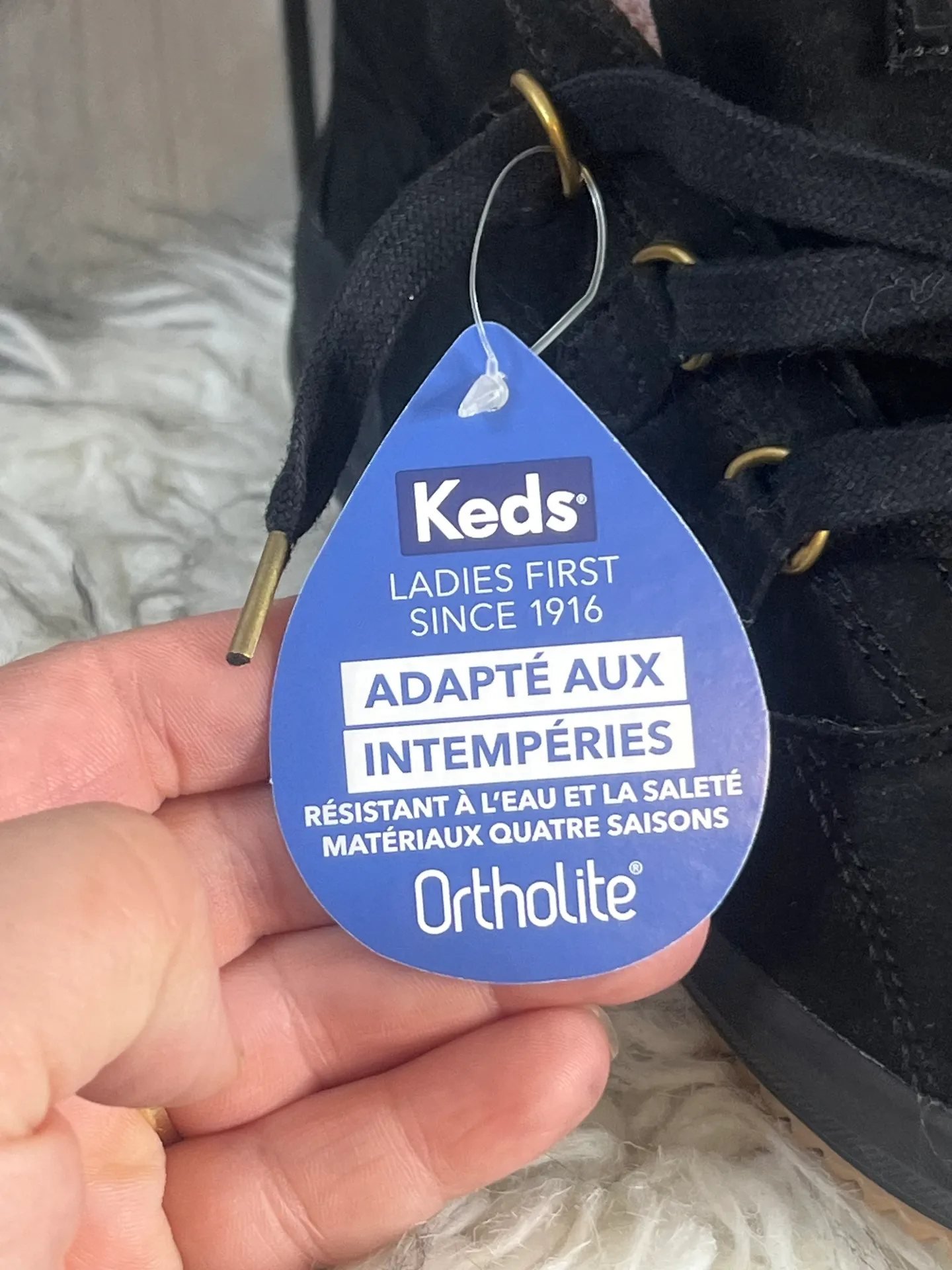 Title:  Black Suede Lace-Up Boots – Size 7 (Brand New!) - Image 8