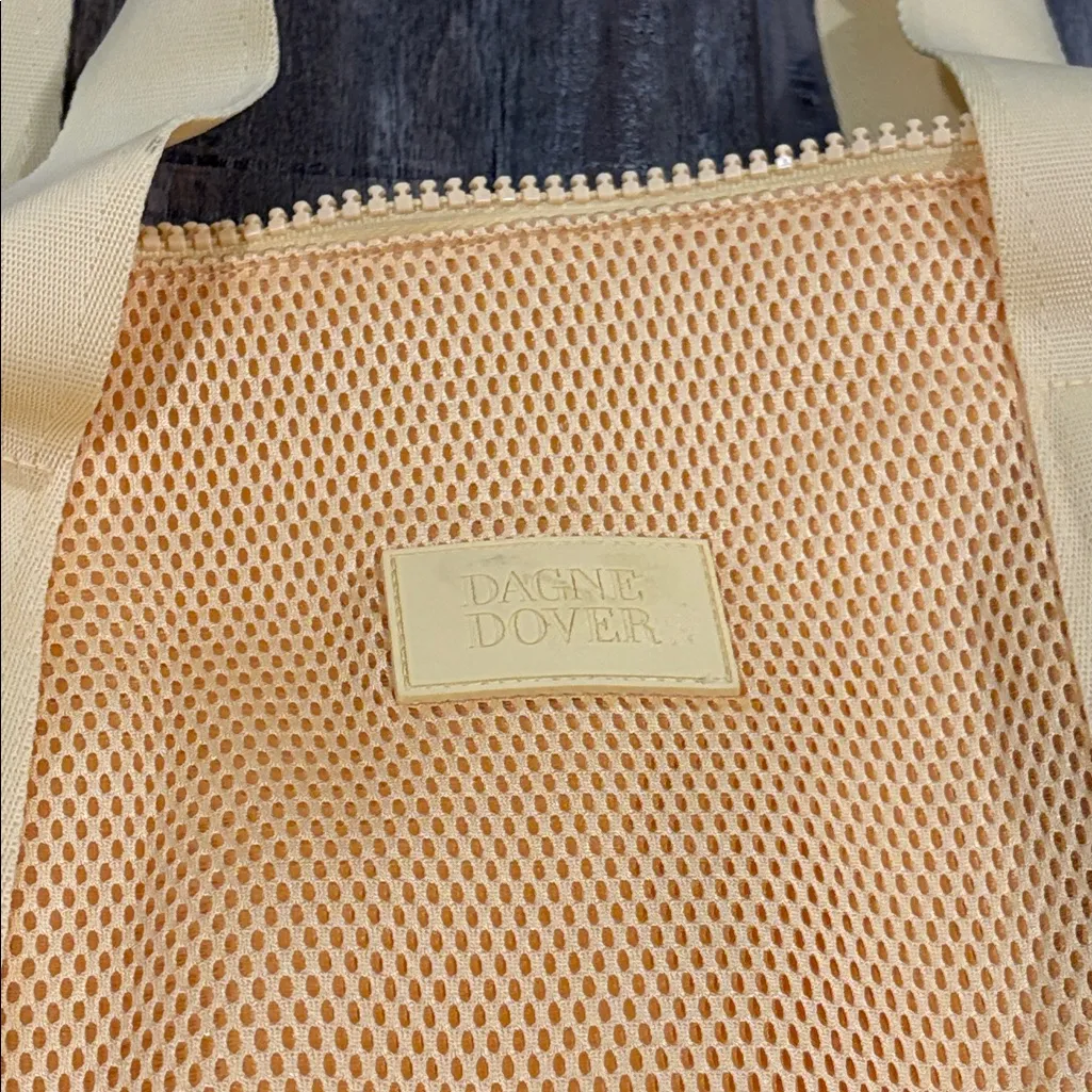 Dagne Dover Landon Carryall Bag Yellow Air mesh zip XL Extra Large Pollen Color - Image 2