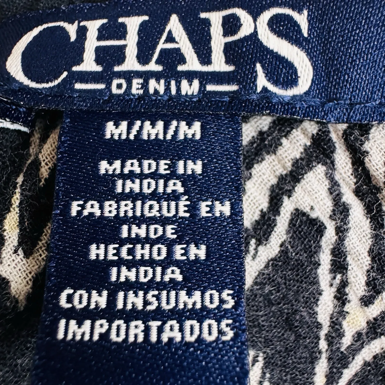 Chaps Women's Maxi Skirt Sz M Geometric‎ Print Black & White - Image 9