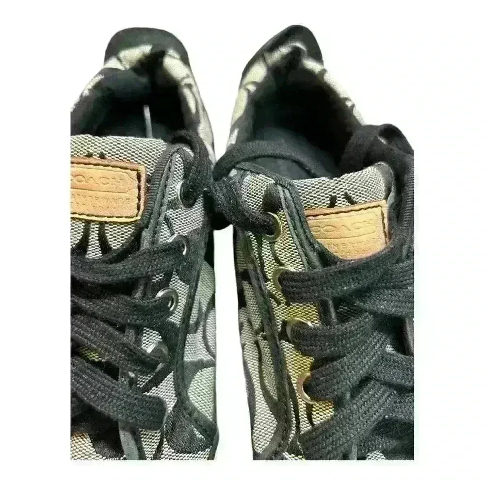 COACH Barrett II Monogram Signature C Black Gray Sneaker Size 7.5W Grey low top - Image 12