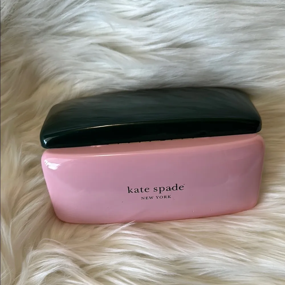 Kate Spade Pink and Green Sunglasses Eyeglasses Case Only - Image 4