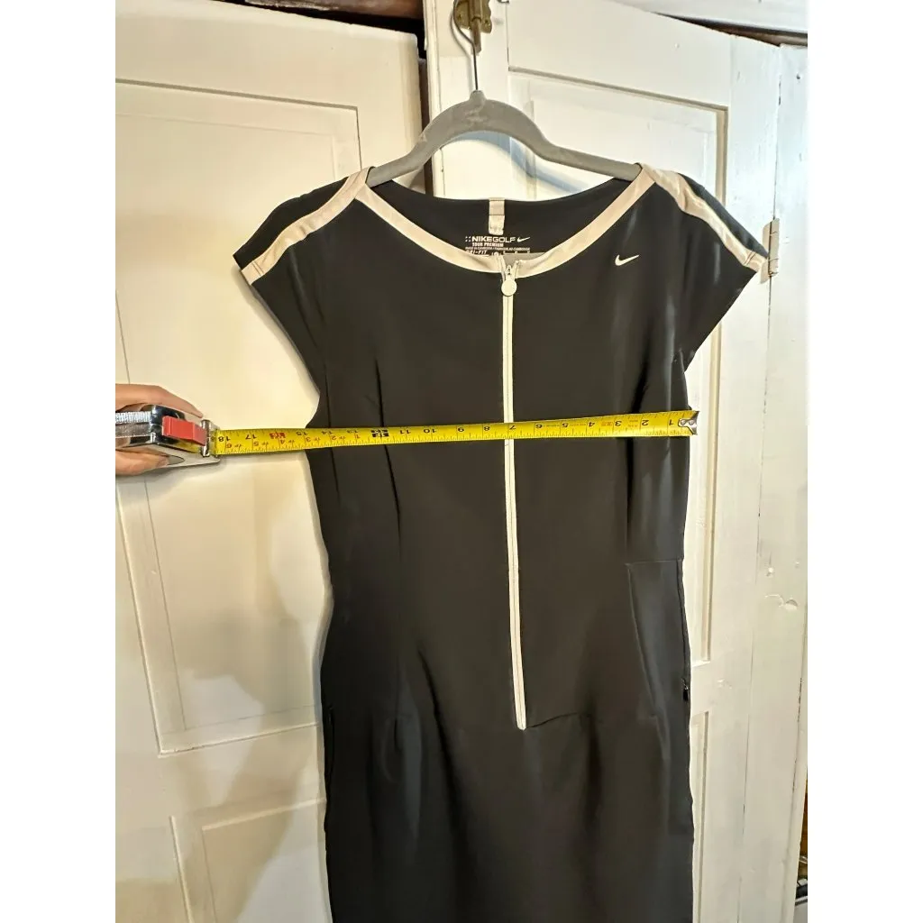 Nike Golf Tour Premium Black Dri-FIT Dress Women's Size 8 M, Half-Zip White Trim - Image 7