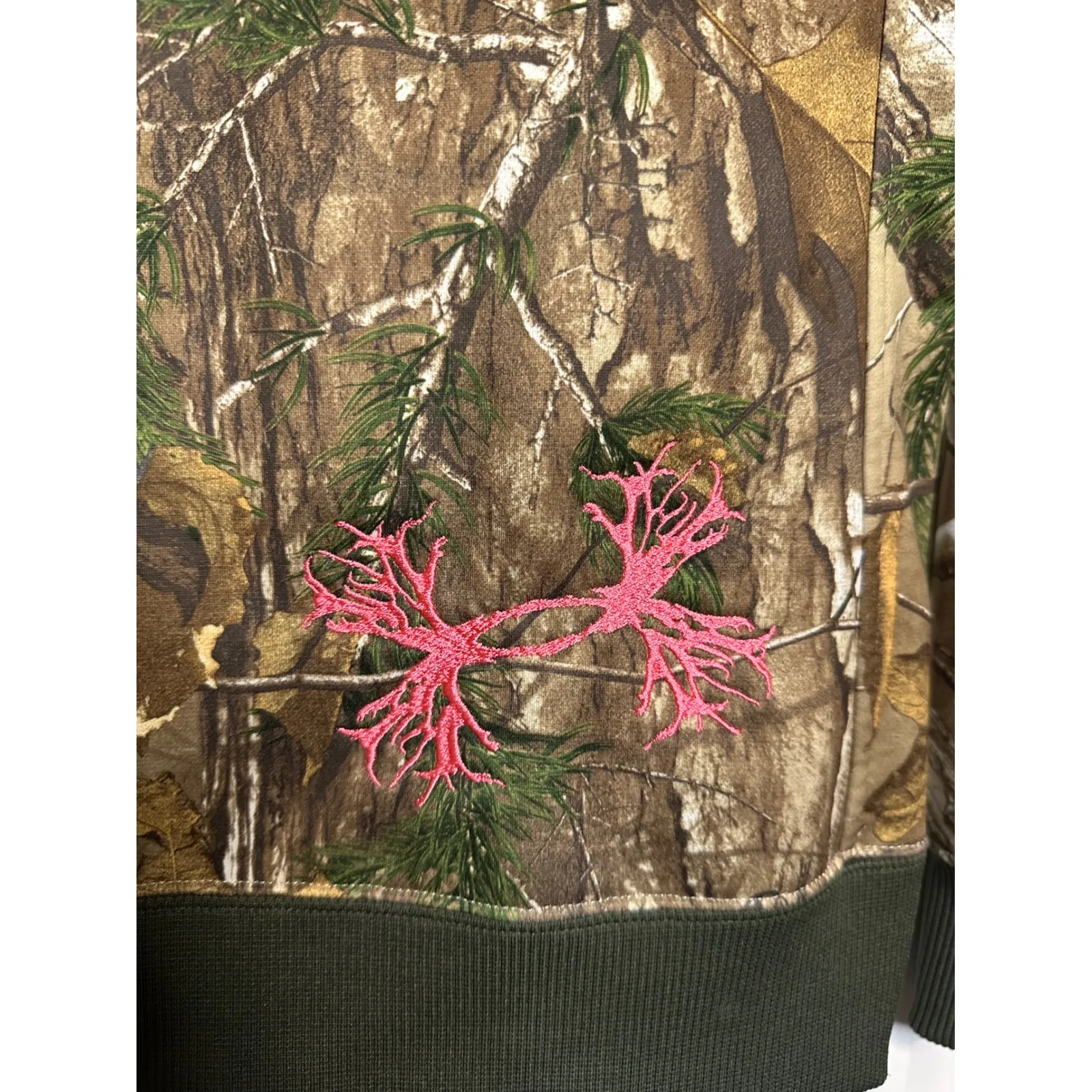 Under Armour Storm Camouflage Realtree Women's Full Zip Fleece‎ Jacket Size XS - Image 5