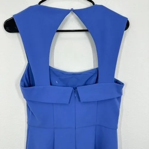 French Connection Baja Blue Whisper Foldover Square Neck Mini Dress Size 2 - Image 11