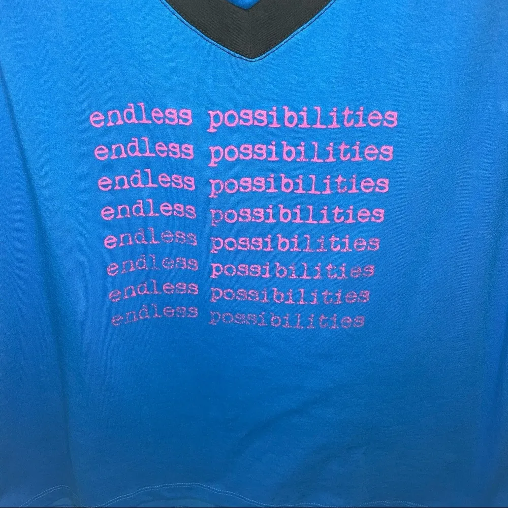 NWT Pink Lotus PL Movement Blue Short Sleeve T-shirt Size Large - Image 3