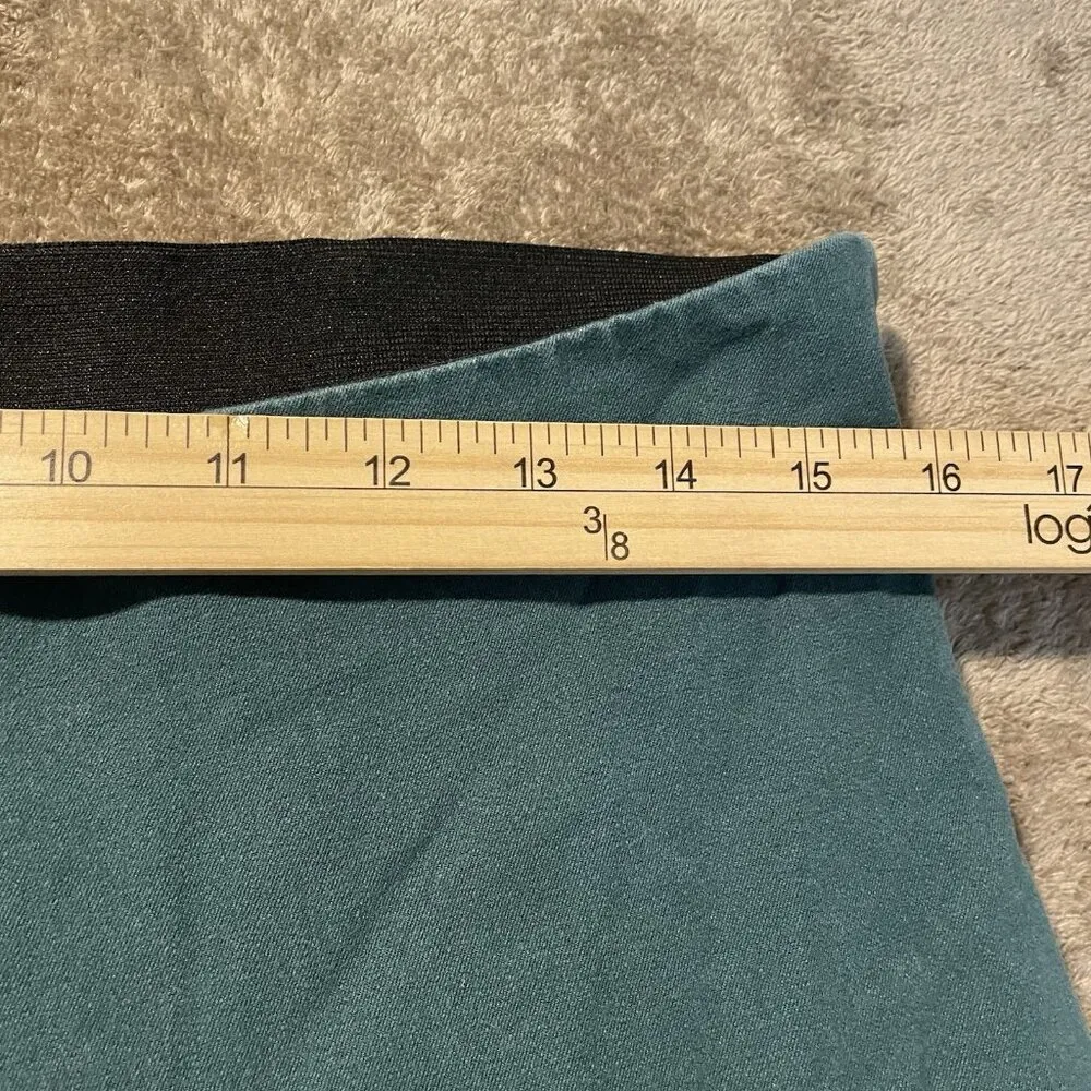 A New Day Pants Womens 12 Waistband PullOn Turquoise Ankle Stretch High Rise Zip - Image 6